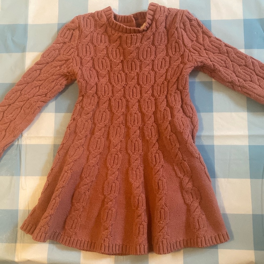 Baby Girl Knit Dress Long Sleeves Sweater Dress Toddler Fall Winter Outfit